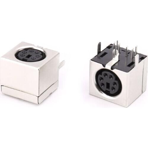 10 Pcs Mini 6-pin Din Socket Connectors PS-2 Female Plug PCB Solder Connector PC Mouse