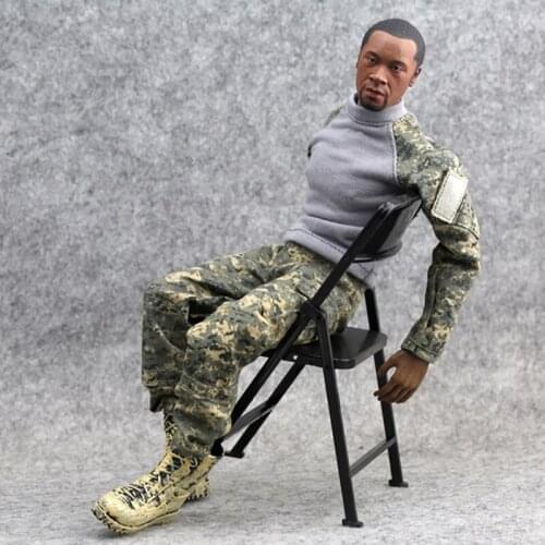 12 Inch Doll 1/6 Soldier Chair Model Folding Chair Trendy Accessories Free Boutique Ashtray