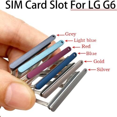 20Pcs/Lot Micro SD Memory Sim Holder Adapter For LG G6 SIM Card Tray Slot Holder Housing Replacement