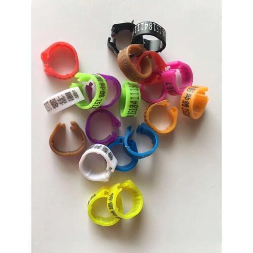 200pc ring bands with number 1-100 6 colors 2.7/3/4/4.5/5/8/10/12/14mm snap open clip ring