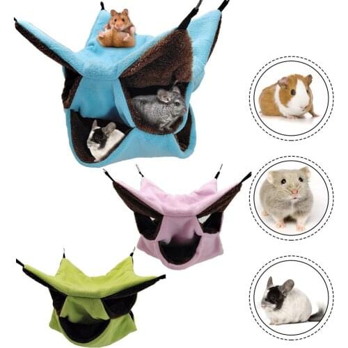3-Layer Pet HammockSmall Animals Cage Hanging Hammock Pet Sleeping House Bunkbed Hammock Bed Hideout For Ferret Squirrel