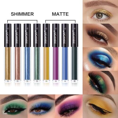 8pc/lot Diamond Dazzling Glitter Sparkle Liquid Eye shadow Shiny Long lasting Eyeshadow Multicolor Duochrome Eye Makeup Cosmetic