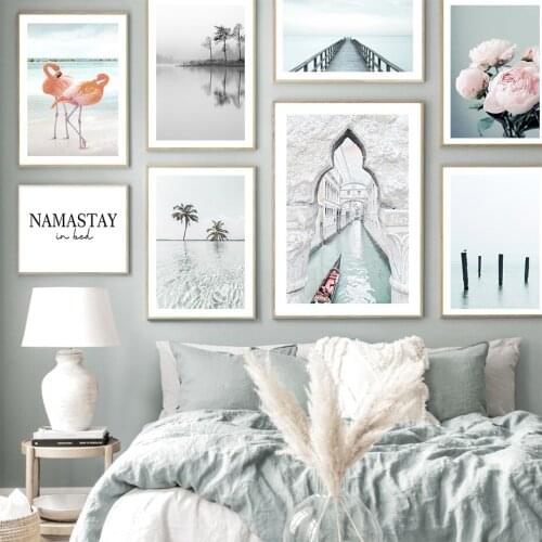 Abstract Natural Landscape Lake Bridge of Sighs Canvas Print Paintings Wall Art Pictures for Living Room Home Decor Poster