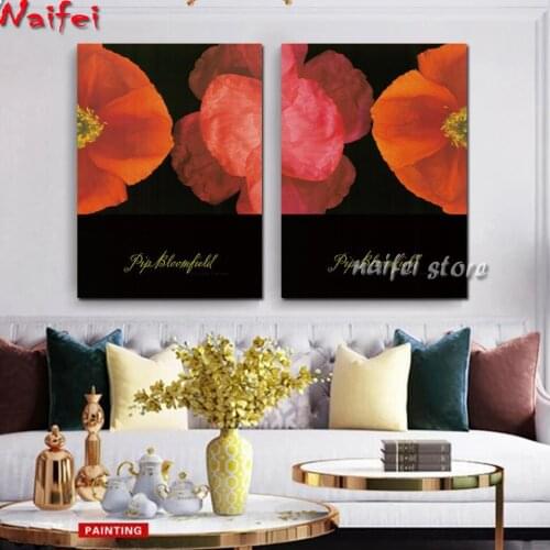 Diamond Painting 5d Red Poppy Full Square/Round Drill Diamond Embroidery Retro Flower Handmade Gift Cross Stitch Kits Art