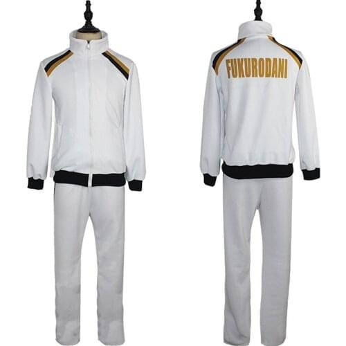Anime Haikyuu Fukurodani Academy Cosplay Costume Kotaro Bokuto Volleyball Team Sportswear Jacket+Pants Uniform Suit