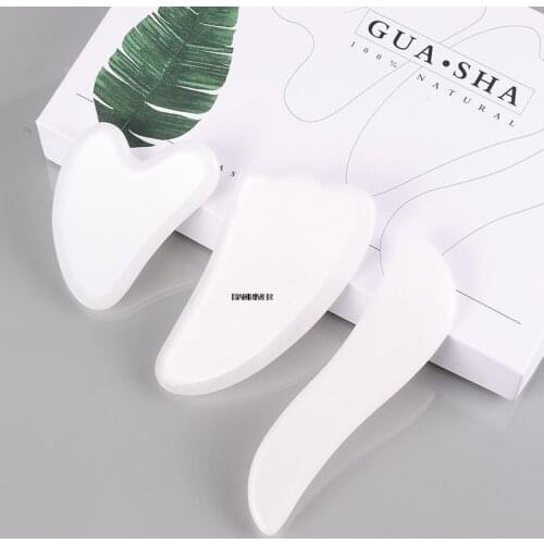 White jade scraping board crystal scraping board facial beauty massage scraping tablets meridian acupuncture and tendon massager