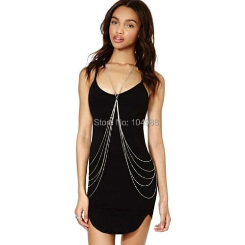 FREE SHIPPING B357 WOMEN FASHION GOLD COLOUR CHAINS 5 LAYERS CHAINS 3 COLORS