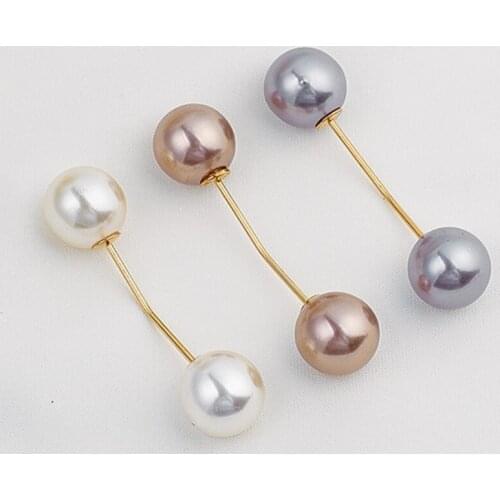 Artificial Pearl Brooch Chic Style Elegant Garment Decoration Fixed Dress Pin Security Buckle Button Prevent Exposure