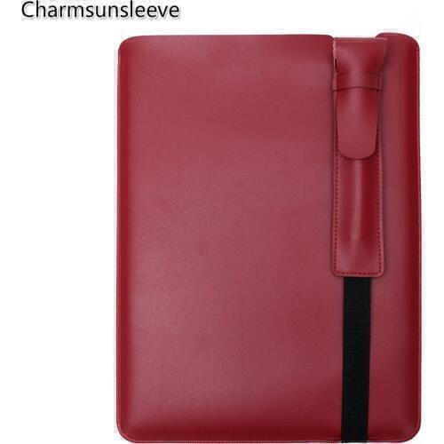 Charmsunsleeve,For Macbook Pro 15 2019 Case,Microfiber Leather Cover Laptop Sleeve Bag With Pen Case