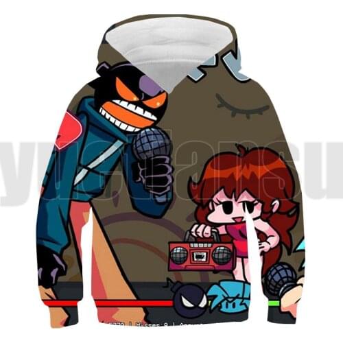 Funny New Game Friday Night Funkin 3D Hoodies Boys Girls Anime Top Children Clothes Kids Sweatshirt Harajuku Fashion Streetwear