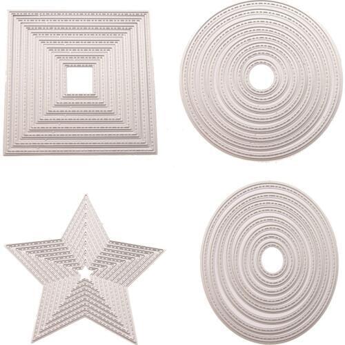 Circle Oval Square Craft Metal Cutting Dies Basic Frame Scrapbook Paper Craft Knife Mould Blade Punch Stencils Dies 2020