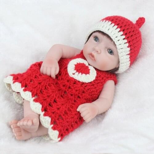 Cute Simulation Reborn Baby Girl 28cm All Body Soft Vinyl Lifelike Adorable Bebe Bonecas Early Childhood Nursing Doll Gifts