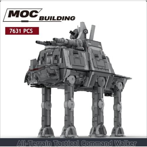 Small particle MOC building block all terrain armored Walker assembly toy birthday gift All-Terrain Tactical Command Walker