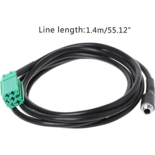 Mini-iso 3.5mm Female Jack Cable Adapter Cable For Renault Clio Megane Scenic 2005-2012 Radio CD player