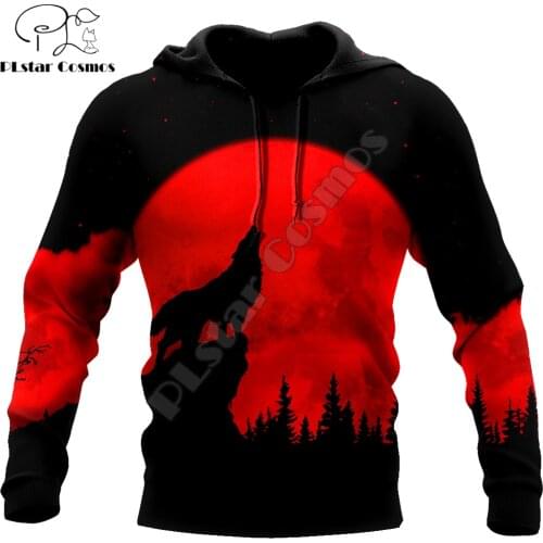 Wolf in the night 3D Printed Fashion Mens Hoodie Harajuku Streetwear Pullover Autumn Unisex Casual Jacket Tracksuit DW0159