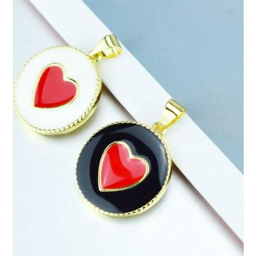Fashion Red Black White Heart-shaped Pendant Necklace Elegant Womens Wedding Clavicle Chain Jewelry Romantic Valentines Gifts