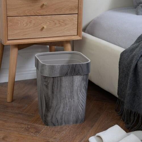 Nordic Style Trash Can мусорное ведро Plastic Household Square Lidless Large Capacity Simple Light Luxury Creative Garbage Cans