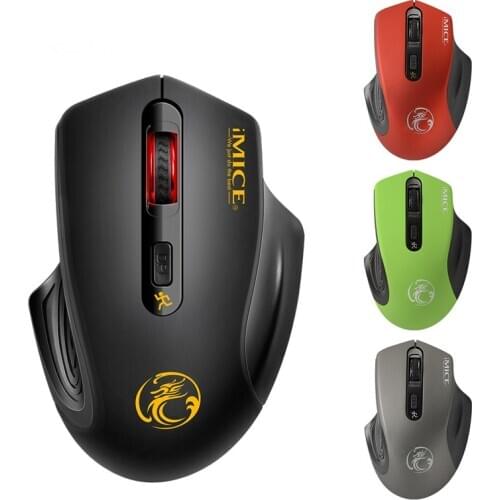 Silent Sound Wireless Mouse Office Home Ergonomic USB 2.0 Receiver 2.4Ghz Optical Mice For Laptop Computer Black Grey Red