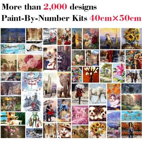 Mileelife Paintting By Numbers for Kids Adults DIY Beginner Oil Painting Kit Home Decoration