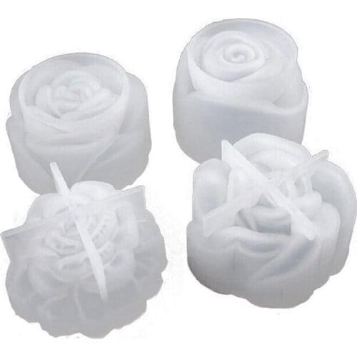 4 Piece Set 3D Flower Rose Silicone Mold Resin Mold DIY Craft Mold Jewelry Making Tool Epoxy Resin Mold