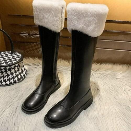 New Fashion Long Furry Snow Boots Women High Boots Women Rain Boots Outdoor Water Shoes for Female Winter Boots