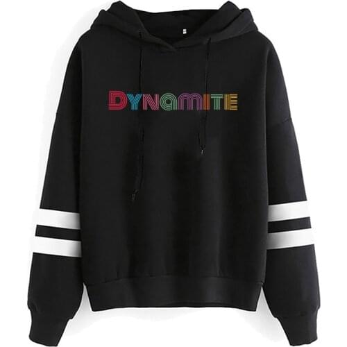 New Album DYNAMITE Women Print Oversize Hoodie 2020 Harajuku Winter Basic Sweatshirt Casual Long Sleeve Hooded Tops Harajuku