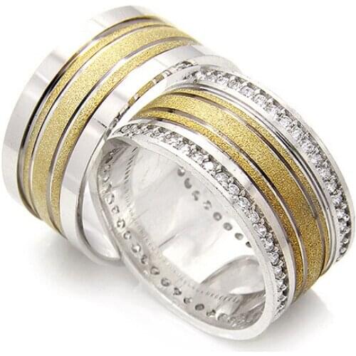 Couple Wedding Ring Sterling Silver 925 Woman And Man Luxury Jewelry Bands Engagement Anniversary Anatolian Civilization Models