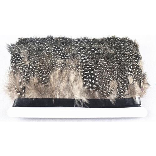 Wholesale natural Chicken Pearl Feather ribbon trim 5-10yards width 5-8cm DIY feathers for Crafts decor feathers Wedding plumas