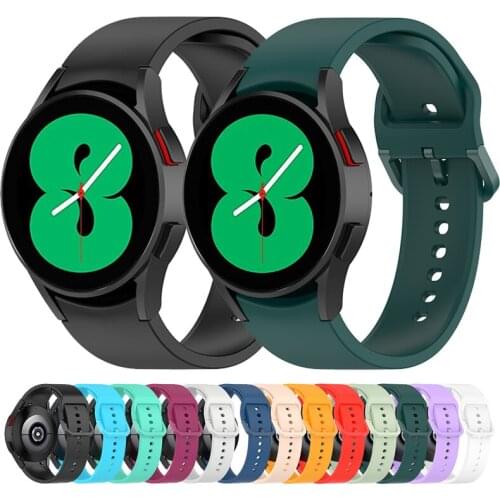 Original Silicone Strap For Samsung galaxy watch 4 40mm 44mm Smart Watch Wristband sports Bracelet watchband Accessories Correa