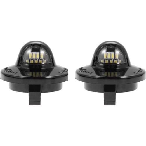 2 Pcs LED License Plate Lights Car Number Lamp Luz Assembly For Ford F150 F250 F350 Super Duty Ranger Explorer Bronco Excursion