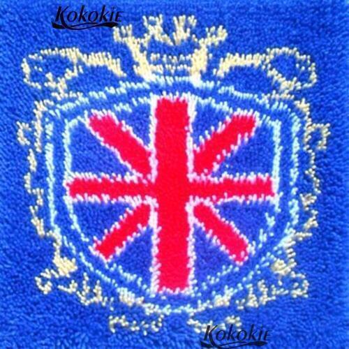 Latch Hook cross stitch British flag Throw Pillow fabric cushion embroider needlework kits Crocheting Rug Yarn Pillowcase