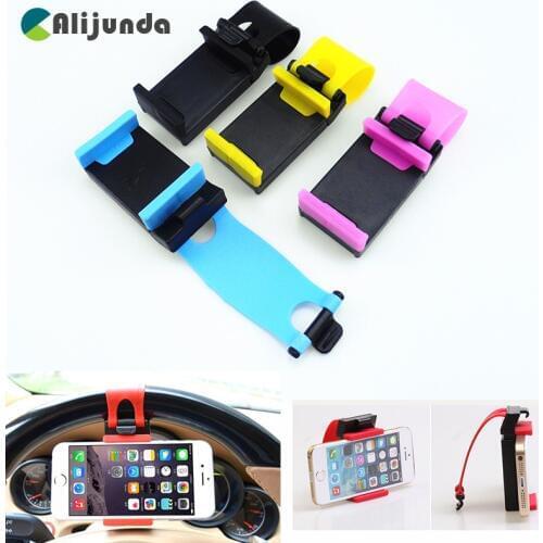 Universal Car Steering Wheel Mobile Phone Holder Elastic Design Mobile Phone Holder Stand For Smart Phone GPS MP4 PDA