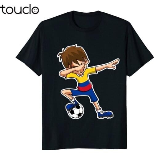 High-Elastic Cotton Funny Brand Clothing Soccerer Shirt for Boys, Dabbing, Colombia Flag Jersey, Gifts Tee Print Tee Shirt Homme
