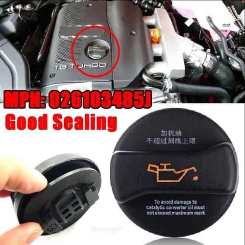 Wooeight 1x Engine Oil Filler Cap Lid Cover Fit For Audi A4 A6 A8 TT For VW Golf Jetta Passat 026103485J Replacement 06B103485 C
