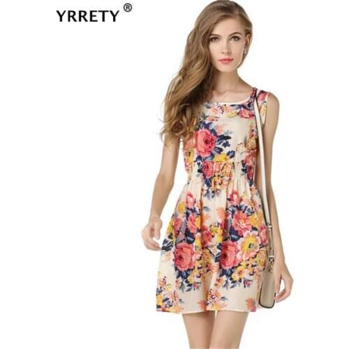 Летние шифоновые платья YRRETY China At AliExpress