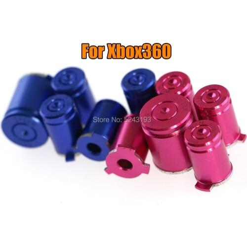 1set For XBox 360 xbox360 Controller Repair Custom Alloy Metal ABXY button Guide Button Keypress 9mm Bullet Style Brass Metal