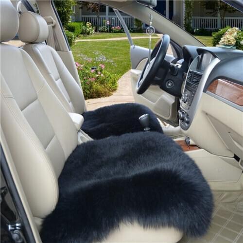 1PCS New Universal Car Winter Wool Full Length Wool Car Cushion Plush Seat Pad Wool Mat