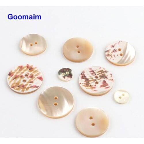 100pcs fashion natural color shelll buttons for dress sewing buttons DIY round clothes buttons high quality