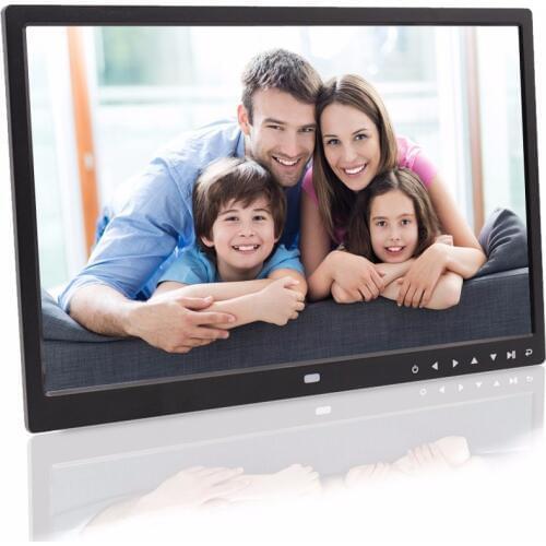 15 inch loop playback video picture touch buttons infront video picture player digital photo frame digital album support 1080p