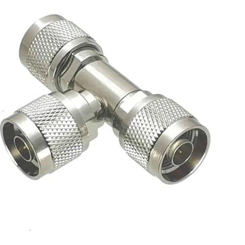 1pce N male to 2 two N male plug triple T RF Coaxial adapter connector 3 way