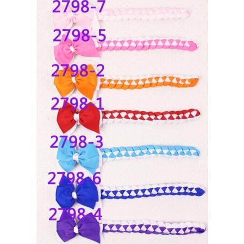 20pcs hair Bun wraps bows clips Ponytail Holder gingham plaid Donut Ring Head Wrap Hairband Headbands girl women headwear PD020