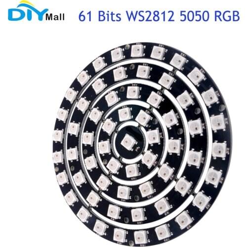 61 Bits 61X WS2812 5050 RGB LED Ring Lamp Light with Integrated Drivers 1+8+12+16+24 Bits for Arduino DIY Project