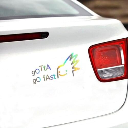 7*14cm 3D Car Sticker Reflective Go faster Decal Decoration Vinyl Decal Car Decal and Stickers Accessories
