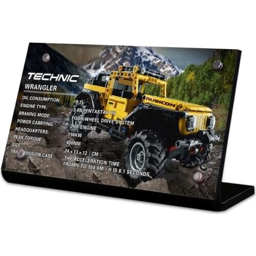 The Display Stand Brand Acrylic For LEGO Technic Jeep Wrangler 42122 Model Building Child Gift