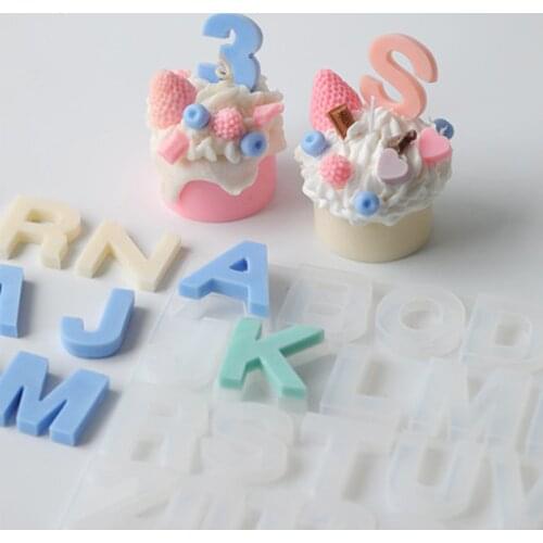 Alphabet Numbers Candle Mold Silicone Wax Mould Art Fragrance Candle Making Soap Chocolate Cake Decorating
