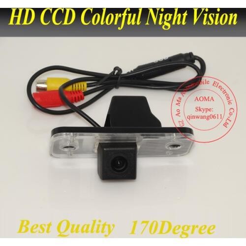 Free shipping! HD Rear View Camera For Hyundai santa fe 2006-11 CCD car reverse camera auto license plate light camera