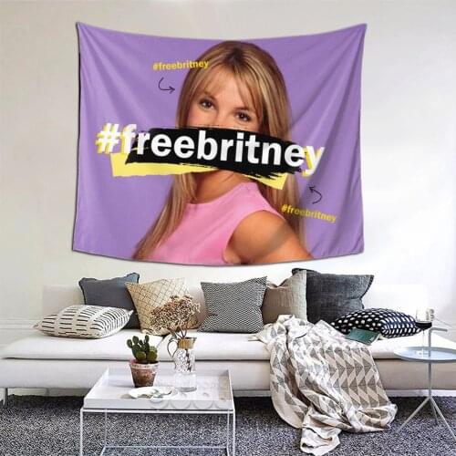 Free Britney Tapestry Famous star Tapestry Wall Bedspread aesthetic Hanging Blanket For Bedroom Dorm