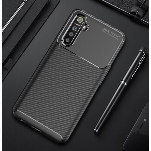 Funda Case for Oppo Relame X3 Case Realme X2 XT Carbon Fiber Shell Soft Rubber Coque Silicone Shock Proof Case Cover Capa