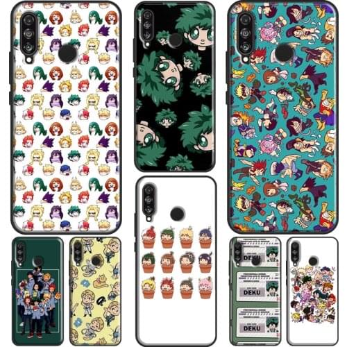 BNHA Pattern My Hero Academia Case For Huawei P30 Lite P40 P20 Pro P Smart Z 2019 2021 Mate 20 10 Lite TPU Phone Cover
