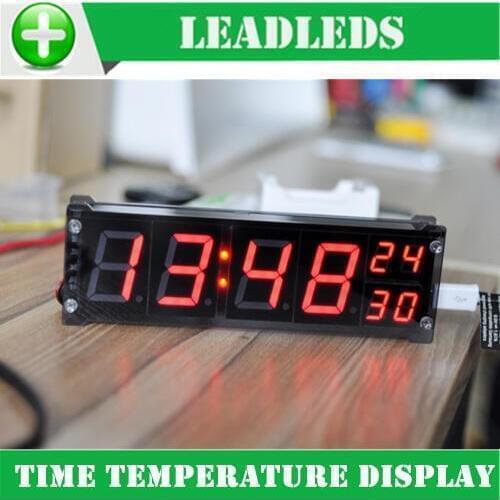 1.2 inch 12v 24v DS3231 digital led display clock module luminous electronic clock with temperature alarm memory function DIY